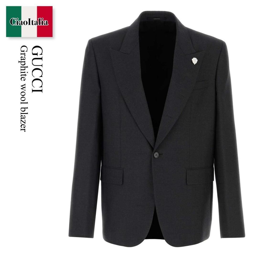 【量目押さえる・店卸し資産極限点・早め者制勝！】 グッチ / Gucci Graphite Wool Blazer / 864056 ZAU5S / 864056 ZAU5S 1505 / 864056ZAU5S / 864056ZAU5S 1505 / 864056ZAU5S1505 / 上衣余分の物