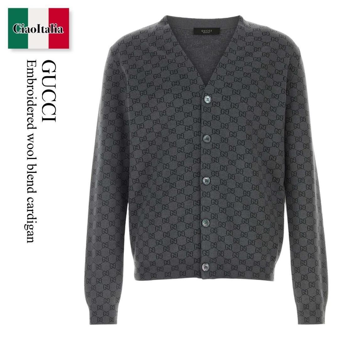 【寸法押さえる・店卸し資産境界線・早め者制覇！】 グッチ / Gucci Embroidered Wool Blend Cardigan / A0027K XKFMB / A0027K XKFMB 1044 / A0027KXKFMB / A0027KXKFMB 1044 / A0027KXKFMB1044 / ジレー
