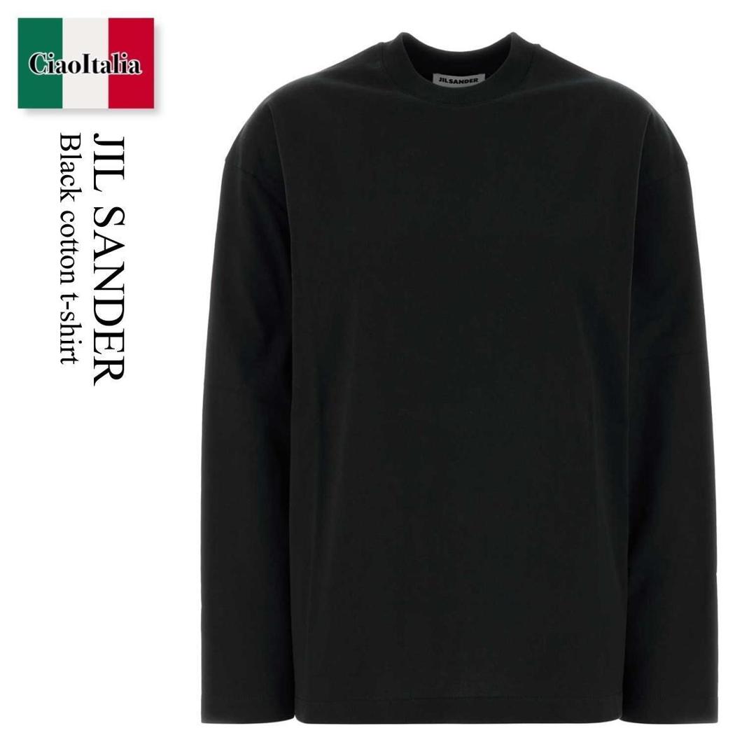 【分量制限事項・店卸し資産区分け・早め者白星！】 ジルサンダー / Jil Sander Black Cotton T-Shirt / J02GC0174J 20348 / J02GC0174J 20348 001 / J02GC0174J20348 / J02GC0174J20348 001 / J02GC0174J20348001 / プルオーバー・カットソー