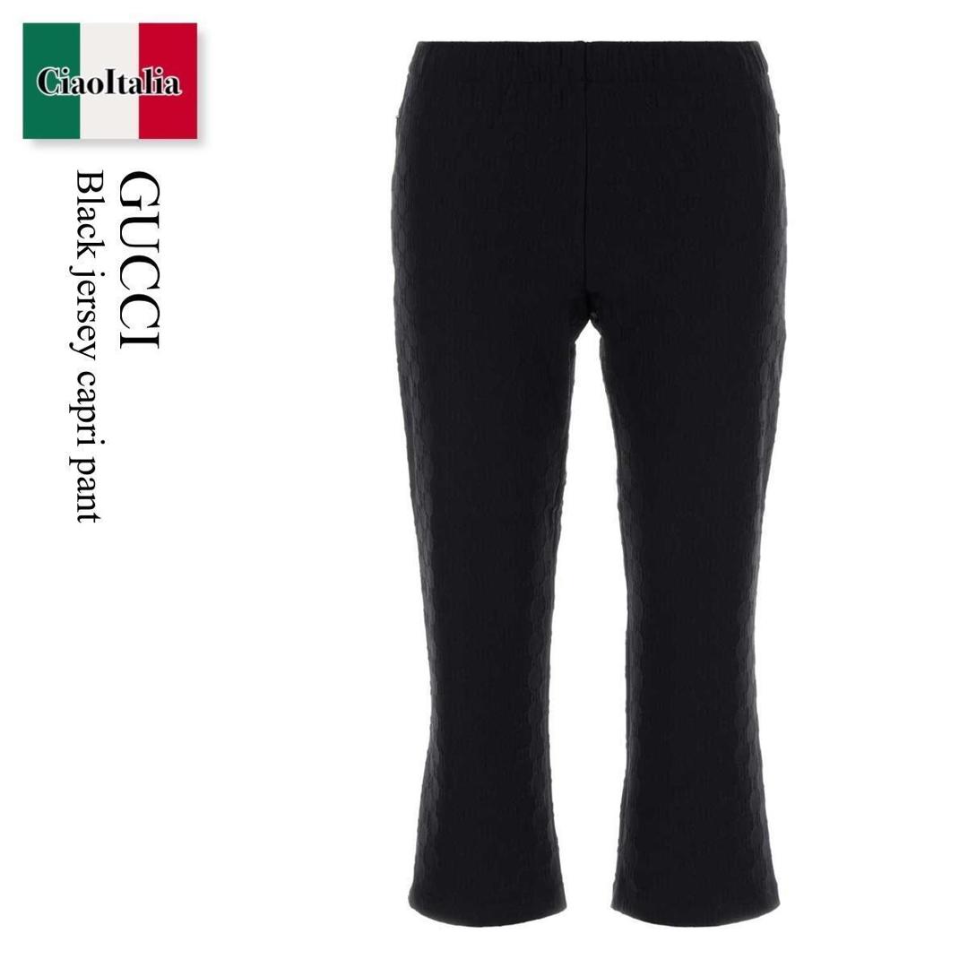 【数量限定・在庫限り・早い者勝ち!】 グッチ / Gucci Black Jersey Capri Pant / 875694 XJHX3 / 875694 XJHX3 1000 / 875694XJHX3 / 875694XJHX3 1000 / 875694XJHX31000 / パンツ|Ciao Italia