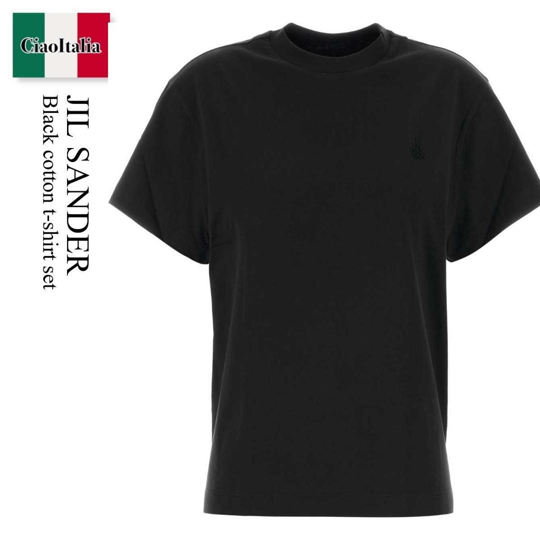 【分量制限事項・店卸し資産区分け・早め者白星！】 ジルサンダー / Jil Sander Black Cotton T-Shirt Set / J02GC0161J 45048 / J02GC0161J 45048 001 / J02GC0161J45048 / J02GC0161J45048 001 / J02GC0161J45048001 / プルオーバー・カットソー