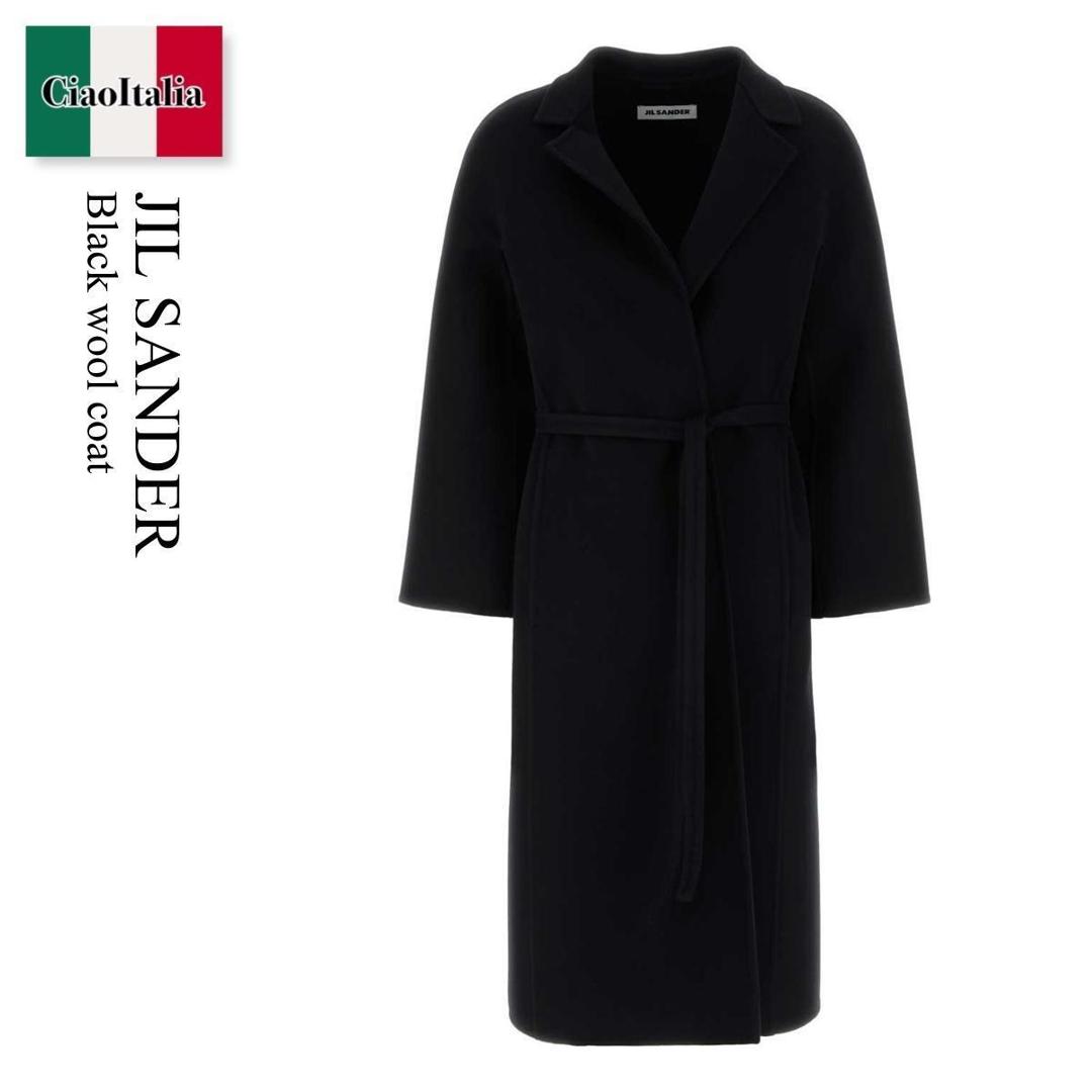 【寸法押さえる・店卸し資産境界線・早め者制覇！】 ジルサンダー / Jil Sander Black Wool Coat / J02AA0199J 40035 / J02AA0199J 40035 001 / J02AA0199J40035 / J02AA0199J40035 001 / J02AA0199J40035001 / 厚地の外套