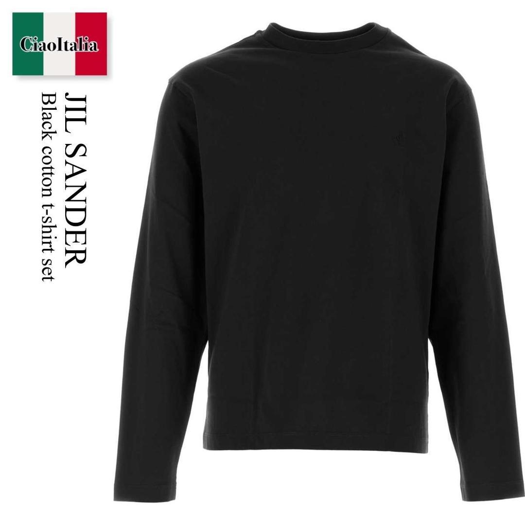 【分量制限事項・店卸し資産区分け・早め者白星！】 ジルサンダー / Jil Sander Black Cotton T-Shirt Set / J22GC0271J 45048 / J22GC0271J 45048 001 / J22GC0271J45048 / J22GC0271J45048 001 / J22GC0271J45048001 / プルオーバー・カットソー