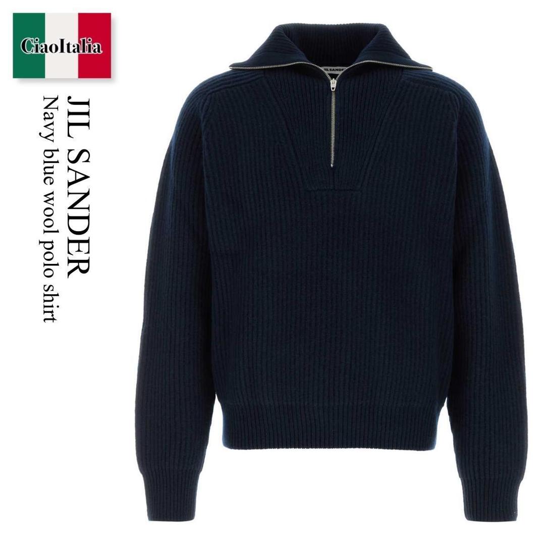 【物量制限事項・店卸し資産極限点・早め者制覇！】 ジルサンダー / Jil Sander Navy Blue Wool Polo Shirt / J22GP0291J 14848 / J22GP0291J 14848 412 / J22GP0291J14848 / J22GP0291J14848 412 / J22GP0291J14848412 / スポーツシャツ