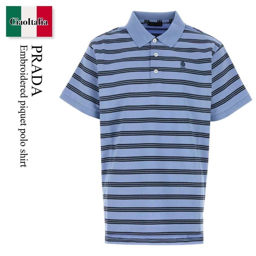 【寸法押さえる・店卸し資産境界線・早め者制覇！】 プラダ / Prada Embroidered Piquet Polo Shirt / UJN01A F0D6T / UJN01A SOOO19QC F0D6T / UJN01ASOOO19QC / UJN01ASOOO19QC F0D6T / UJN01ASOOO19QCF0D6T / スポーツシャツ