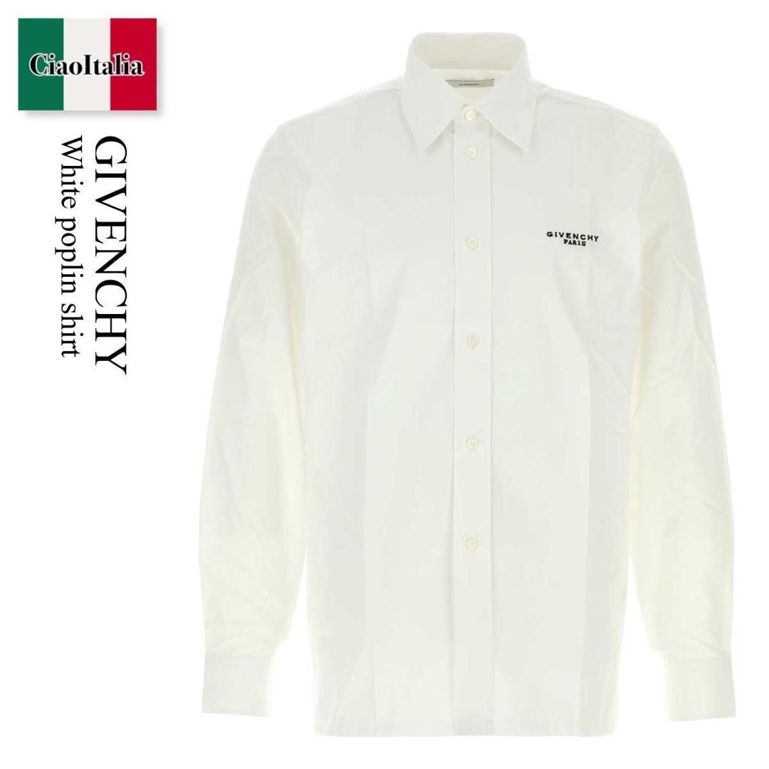 【寸法押さえる・店卸し資産境界線・早め者制覇！】 ジバンシィ / Givenchy White Poplin Shirt / BM616M165R / BM616M165R 100 / BM616M165R100 / プルオーバー