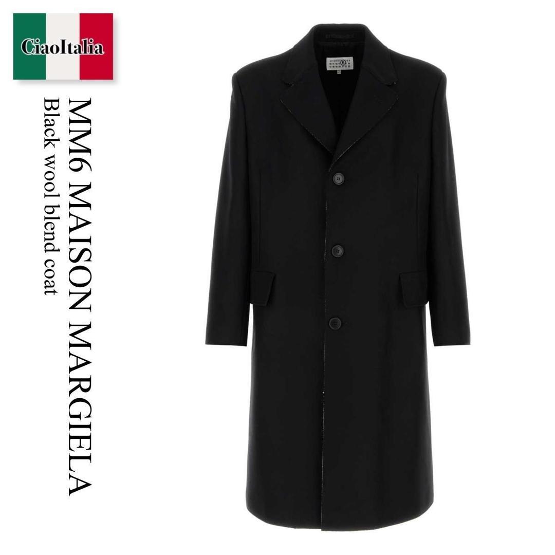 【数量限定・在庫限り・早い者勝ち!】 MM6 / Mm6 Maison Margiela Black Wool Blend Coat / SH0AA0027 S52207 / SH0AA0027 S52207 900 / SH0AA0027S52207 / SH0AA0027S52207 900 / SH0AA0027S52207900 / コートその他|Ciao Italia