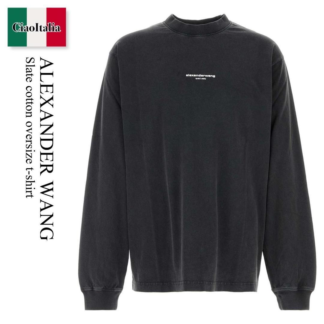 【寸法押さえる・店卸し資産境界線・早め者制覇！】 アレキサンダーワン / Alexander Wang Slate Cotton Oversize T-Shirt / UCC3261908 / UCC3261908 011 / UCC3261908011 / ティーシャツ・カットソー