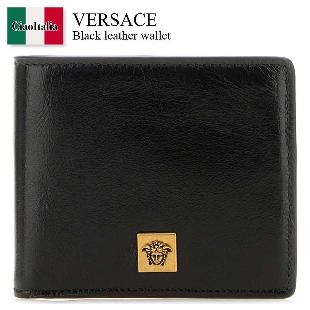 【数量限定・在庫限り・早い者勝ち！】 ヴェルサーチェ / Versace Black Leather Wallet / DPU67 371A18568 / DPU67 371A18568 1B55J / DPU67371A18568 / DPU67371A18568 1B55J / DPU67371A185681B55J / 折りたたみ財布｜Ciao Italia