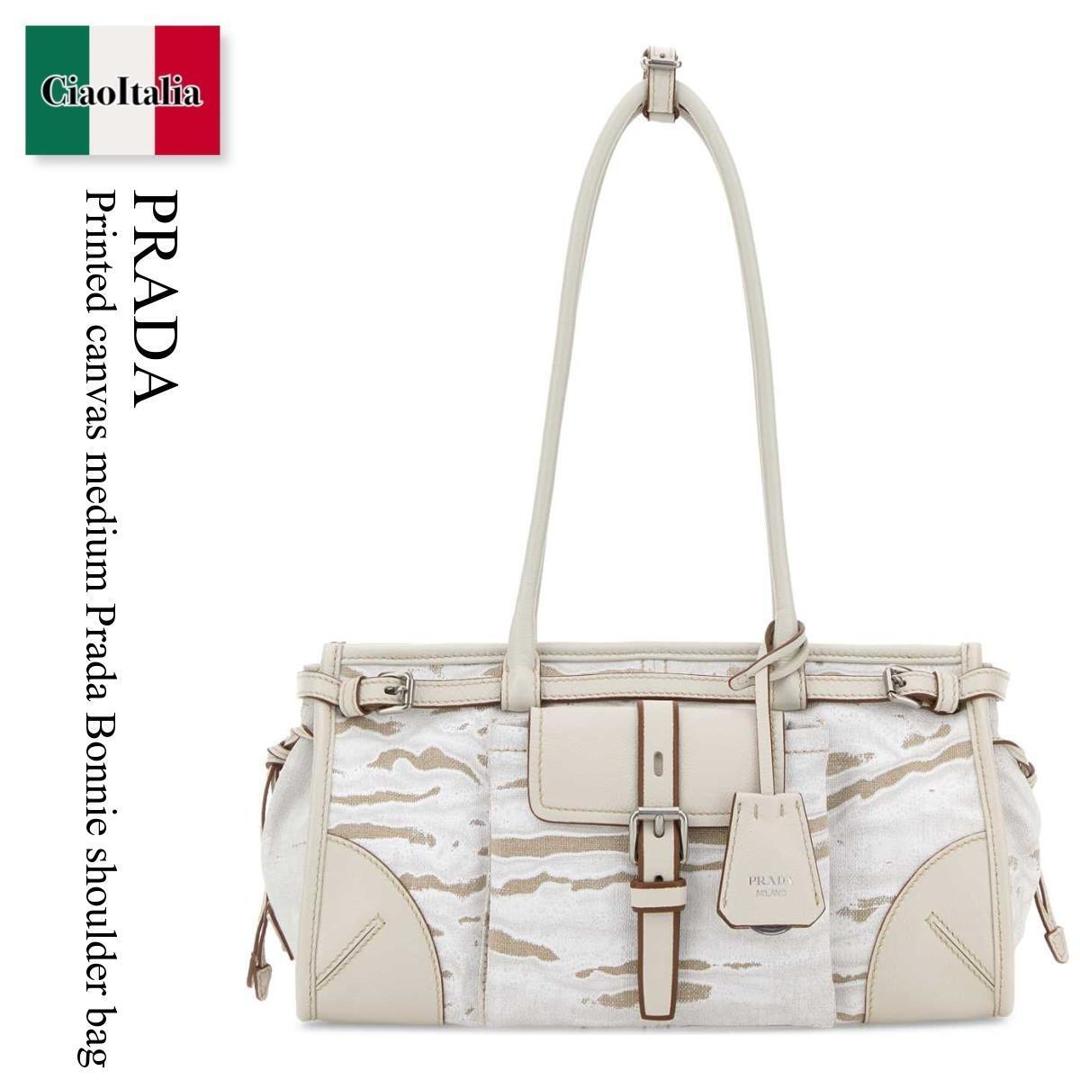 【分量制限事項・店卸し資産区分け・早め者白星！】 プラダ / かばん / 鞄 / Prada Printed Canvas Medium Prada Bonnie Shoulder Bag / 1BA426 F0009 / 1BA426 VOTM2FPT F0009 / 1BA426VOTM2FPT / 1BA426VOTM2FPT F0009 / 1BA426VOTM2FPTF0009 / ショルダーバッグ・ポシェット