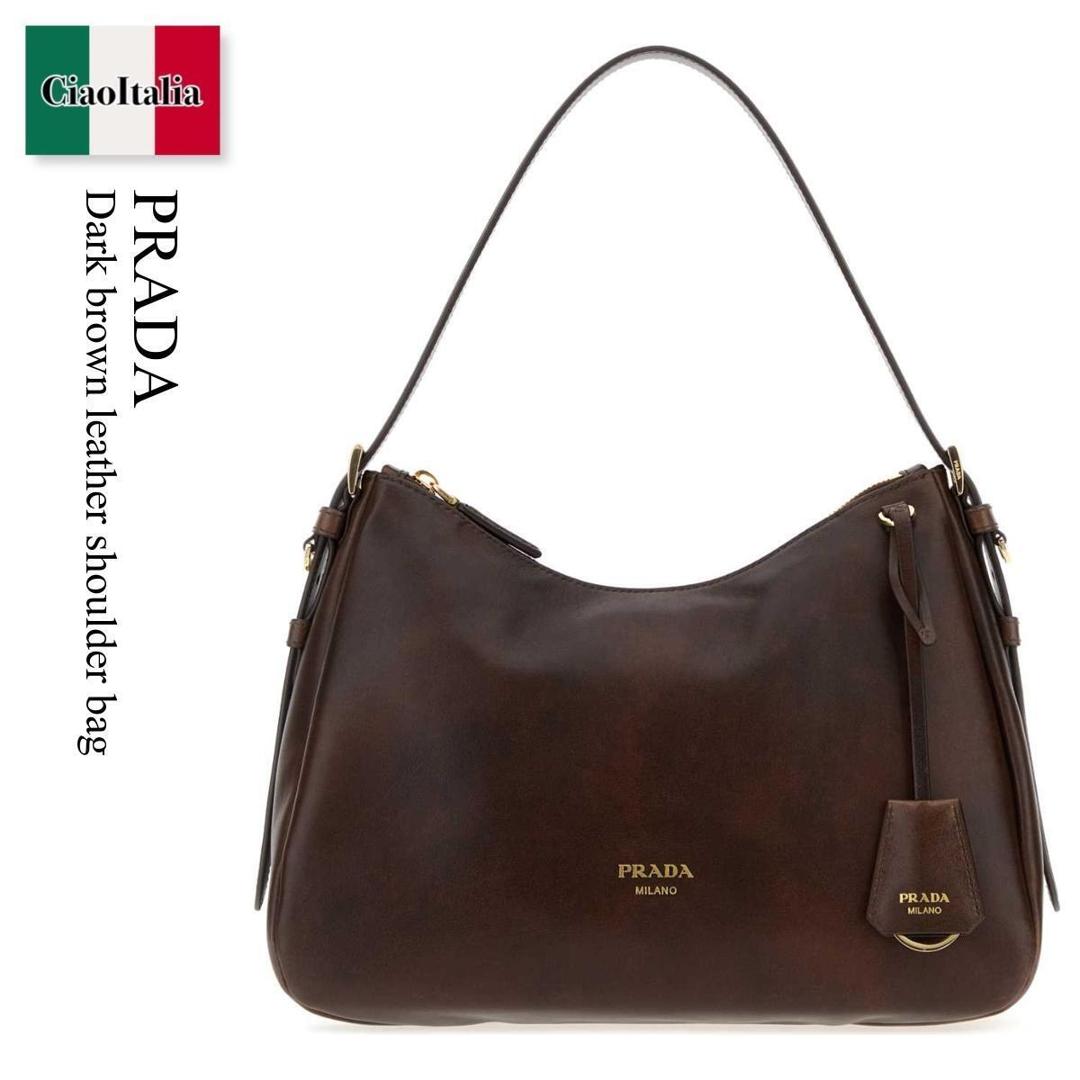 【分量制限事項・店卸し資産区分け・早め者白星！】 プラダ / かばん / 鞄 / Prada Dark Brown Leather Shoulder Bag / 1BC301 F0324 / 1BC301 VLEY2ZRN F0324 / 1BC301VLEY2ZRN / 1BC301VLEY2ZRN F0324 / 1BC301VLEY2ZRNF0324 / ショルダーバッグ・ポシェット