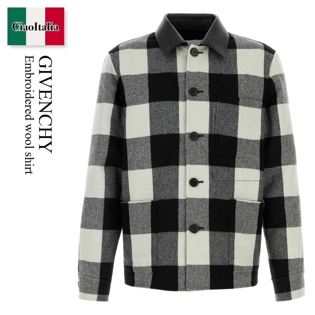 【物量制限事項・店卸し資産極限点・早め者制覇！】 ジバンシィ / Givenchy Embroidered Wool Shirt / BM01EU16KB / BM01EU16KB 181 / BM01EU16KB181 / ティーシャツ