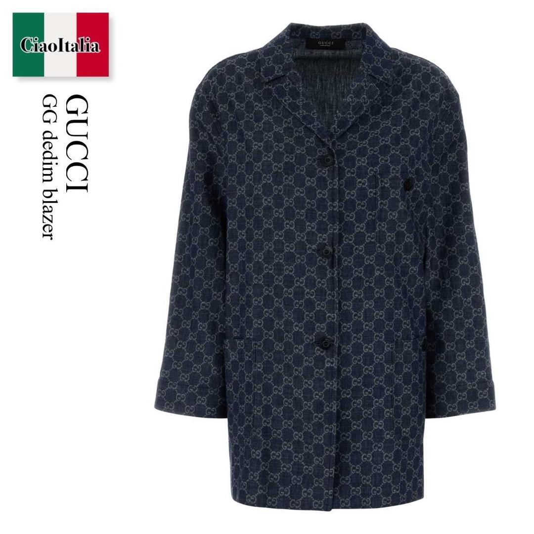 【量目押さえる・店卸し資産極限点・早め者制勝！】 グッチ / Gucci Gg Dedim Blazer / 875438 XDDG3 / 875438 XDDG3 4011 / 875438XDDG3 / 875438XDDG3 4011 / 875438XDDG34011 / 上衣