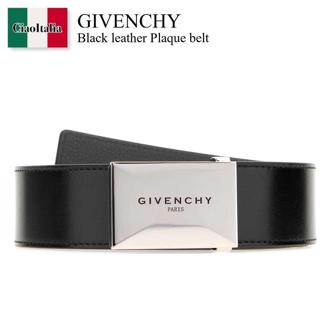 【数量限定・在庫限り・早い者勝ち!】 ジバンシィ / Givenchy Black Leather Plaque Belt / BK407NK21Q / BK407NK21Q 002 / BK407NK21Q002 / ベルト|Ciao Italia