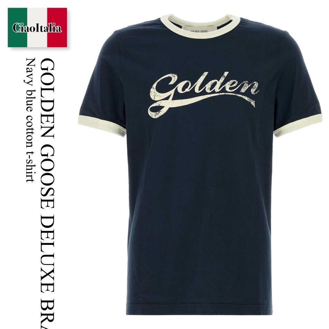【数量限定・在庫限り・早い者勝ち！】 ゴールデングース / Golden Goose Deluxe Brand Navy Blue Cotton T-Shirt / GMP02761P002624 / GMP02761P002624 83134 / GMP02761P00262483134 / Tシャツ・カットソー｜Ciao Italia