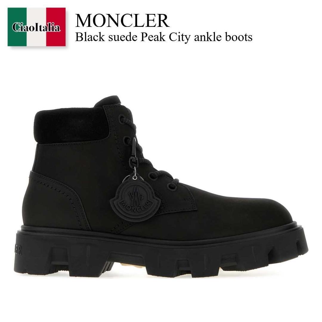【数量限定・在庫限り・早い者勝ち!】 モンクレール / Moncler Black Suede Peak City Ankle Boots / L209A4 999 / L209A4 F00070M6882 999 / L209A4F00070M6882 / L209A4F00070M6882 999 / L209A4F00070M6882999 / ブーツ|Ciao Italia