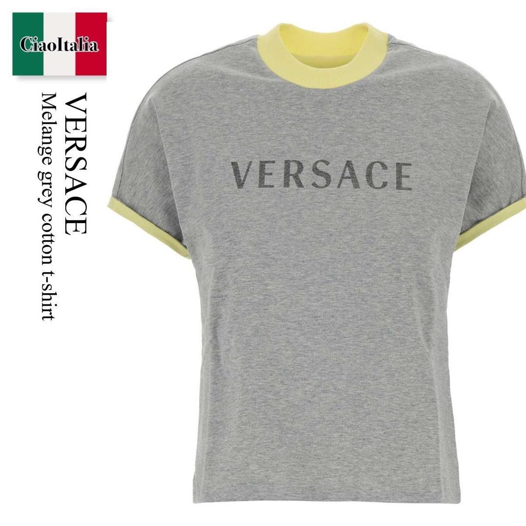 【数量限定・在庫限り・早い者勝ち!】 ヴェルサーチェ / Versace Melange Grey Cotton T-Shirt / 10260 021A18732 / 10260 021A18732 2EZ10 / 10260021A18732 / 10260021A18732 2EZ10 / 10260021A187322EZ10 / Tシャツ・カットソー|Ciao Italia