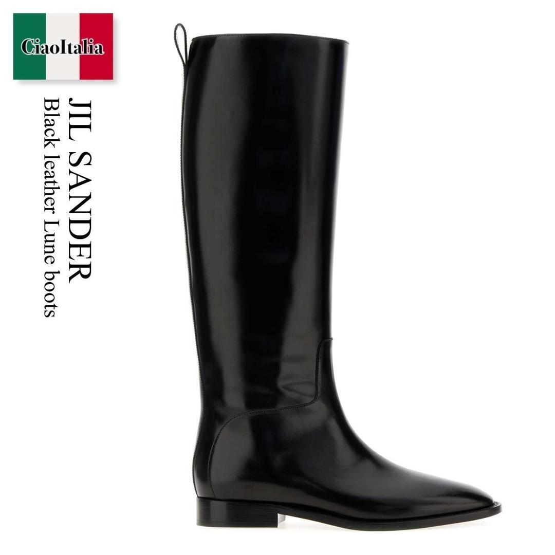 【数量限定・在庫限り・早い者勝ち!】 ジルサンダー / Jil Sander Black Leather Lune Boots / J15WW0074P 7449 / J15WW0074P 7449 001 / J15WW0074P7449 / J15WW0074P7449 001 / J15WW0074P7449001 / ロングブーツ|Ciao Italia