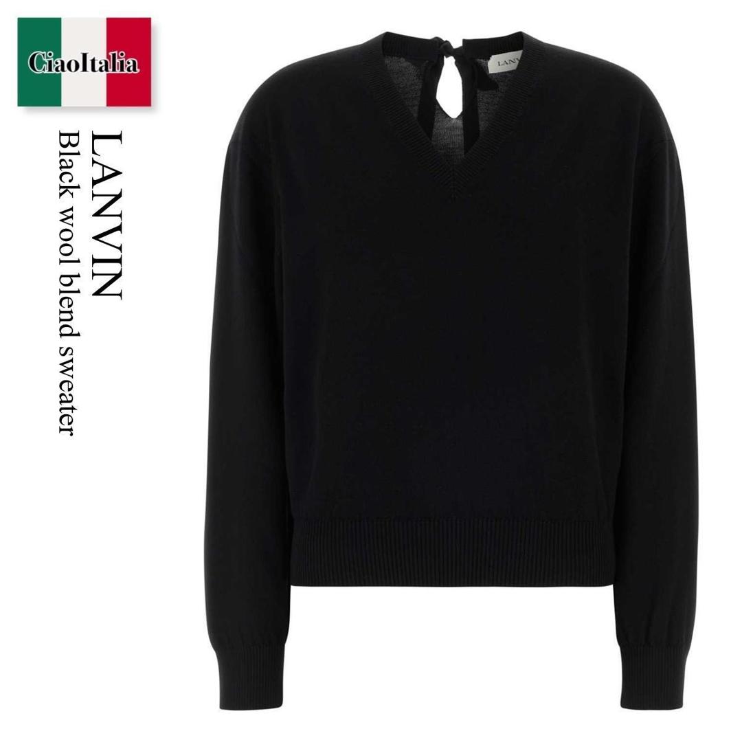 【数量限定・在庫限り・早い者勝ち！】 ランバン / Lanvin Black Wool Blend Sweater / RWPO0027K101A26 / RWPO0027K101A26 10 / RWPO0027K101A2610 / ニット・セーター｜Ciao Italia