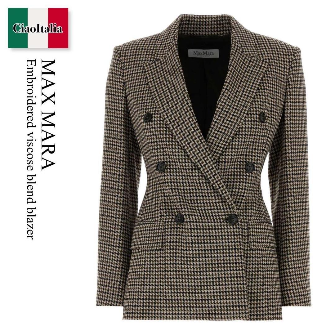 【数量限定・在庫限り・早い者勝ち！】 マックスマーラ / Max Mara Embroidered Viscose Blend Blazer / 262191 001 / 262191 6091600 001 / 2621916091600 / 2621916091600 001 / 2621916091600001 / ジャケット｜Ciao Italia