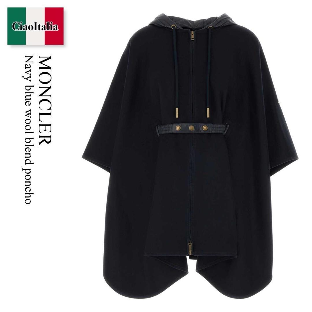【数量限定・在庫限り・早い者勝ち！】 モンクレール / Moncler Navy Blue Wool Blend Poncho / L20933 778 / L20933 G00019599DP 778 / L20933G00019599DP / L20933G00019599DP 778 / L20933G00019599DP778 / ポンチョ・ケープ｜Ciao Italia 99,457円