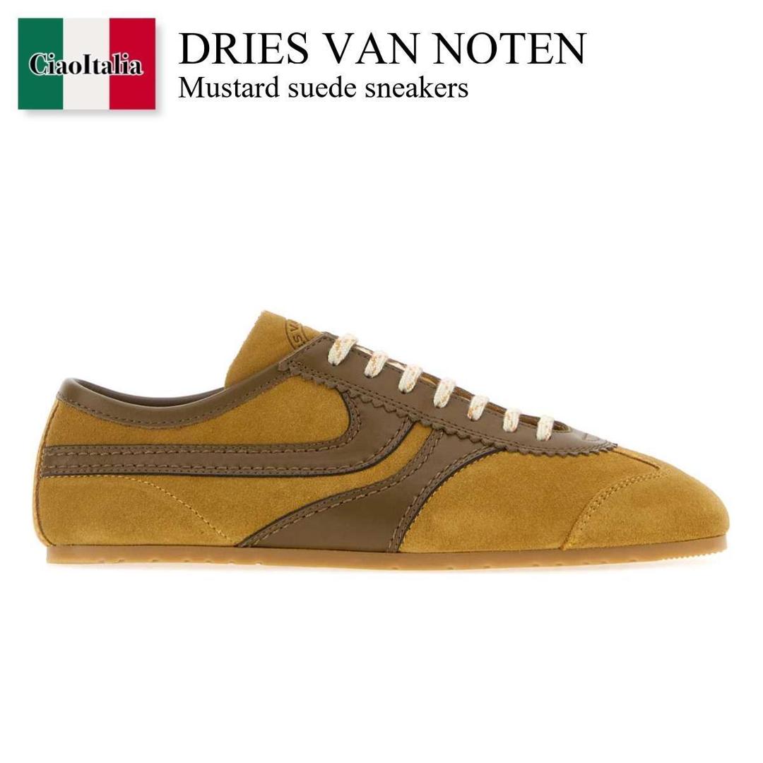 【数量限定・在庫限り・早い者勝ち！】 ドリス ヴァン ノッテン / Dries Van Noten Mustard Suede Sneakers / 2621317000132 / 2621317000132 205 / 2621317000132205 / スニーカー｜Ciao Italia