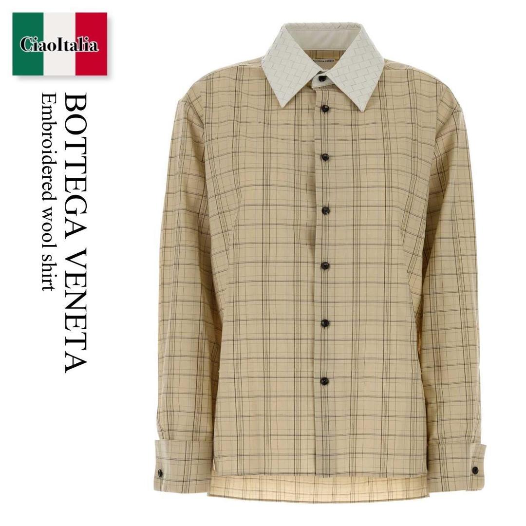 【数量限定・在庫限り・早い者勝ち!】 ボッテガ・ヴェネタ / Bottega Veneta Embroidered Wool Shirt / A002QU V6NS0 / A002QU V6NS0 2586 / A002QUV6NS0 / A002QUV6NS0 2586 / A002QUV6NS02586 / ブラウス・シャツ|Ciao Italia