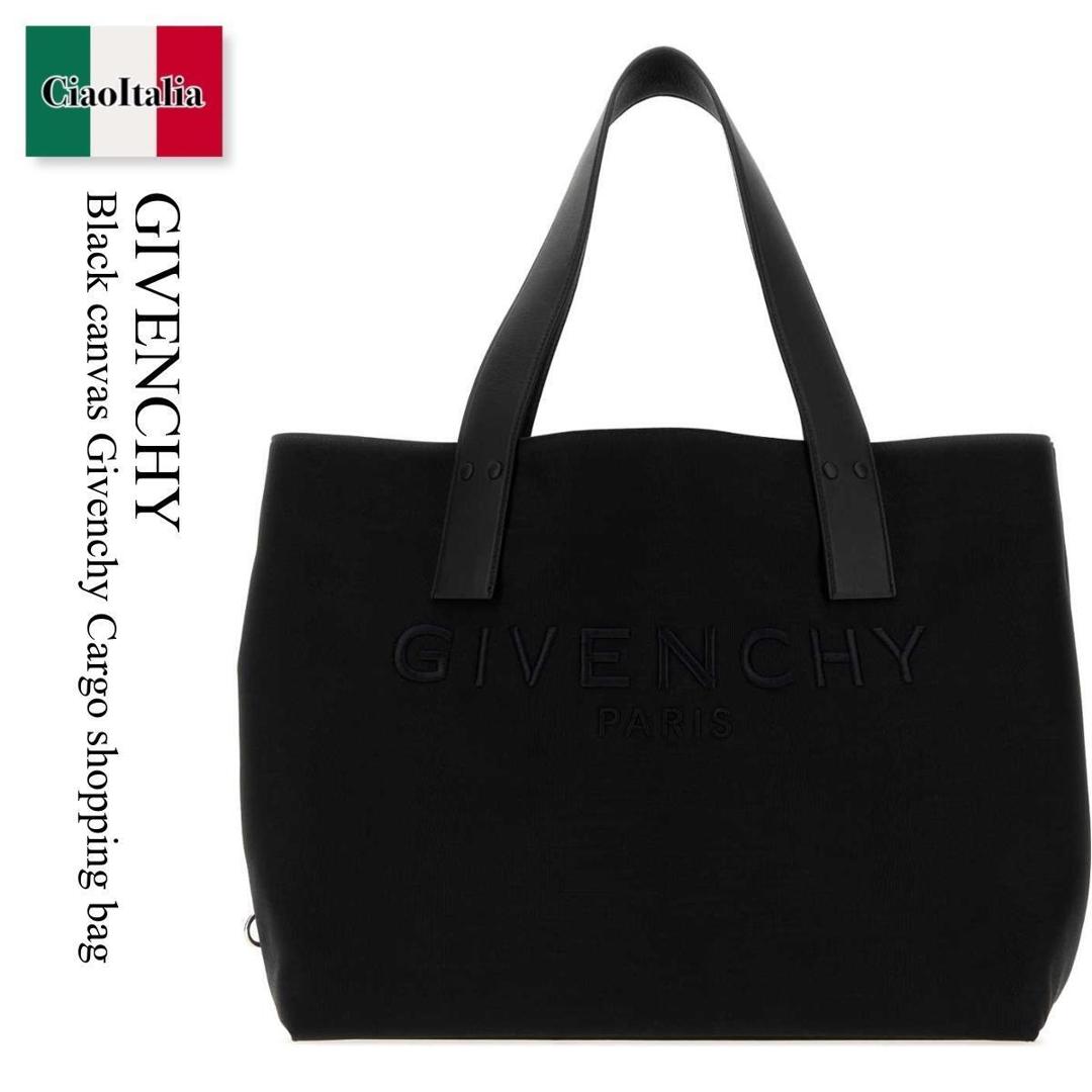 【数量限定・在庫限り・早い者勝ち！】 ジバンシィ / かばん / カバン / Givenchy Black Canvas Givenchy Cargo Shopping Bag / BK50G4K21W / BK50G4K21W 001 / BK50G4K21W001 / トートバッグ｜Ciao Italia