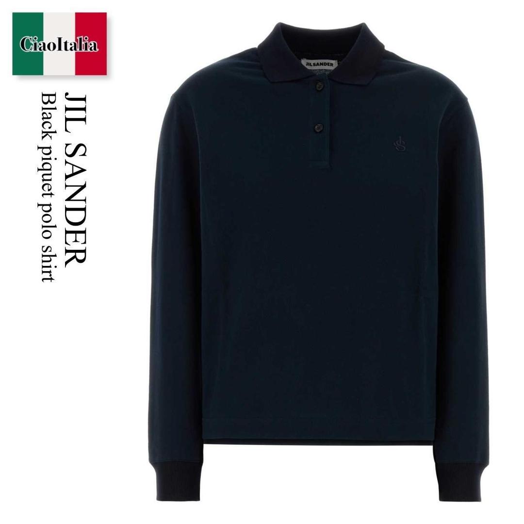 【数量限定・在庫限り・早い者勝ち！】 ジルサンダー / Jil Sander Black Piquet Polo Shirt / J02GL0121J 20374 / J02GL0121J 20374 403 / J02GL0121J20374 / J02GL0121J20374 403 / J02GL0121J20374403 / ポロシャツ｜Ciao Italia
