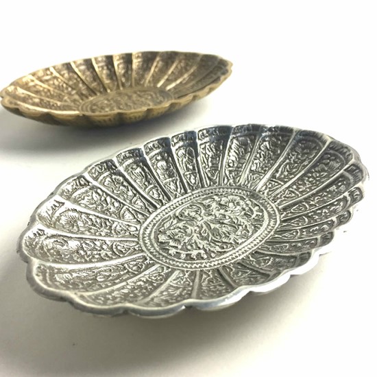 楽天市場】真鍮製 アンティーク 小物入れシルバー トレイ トレー