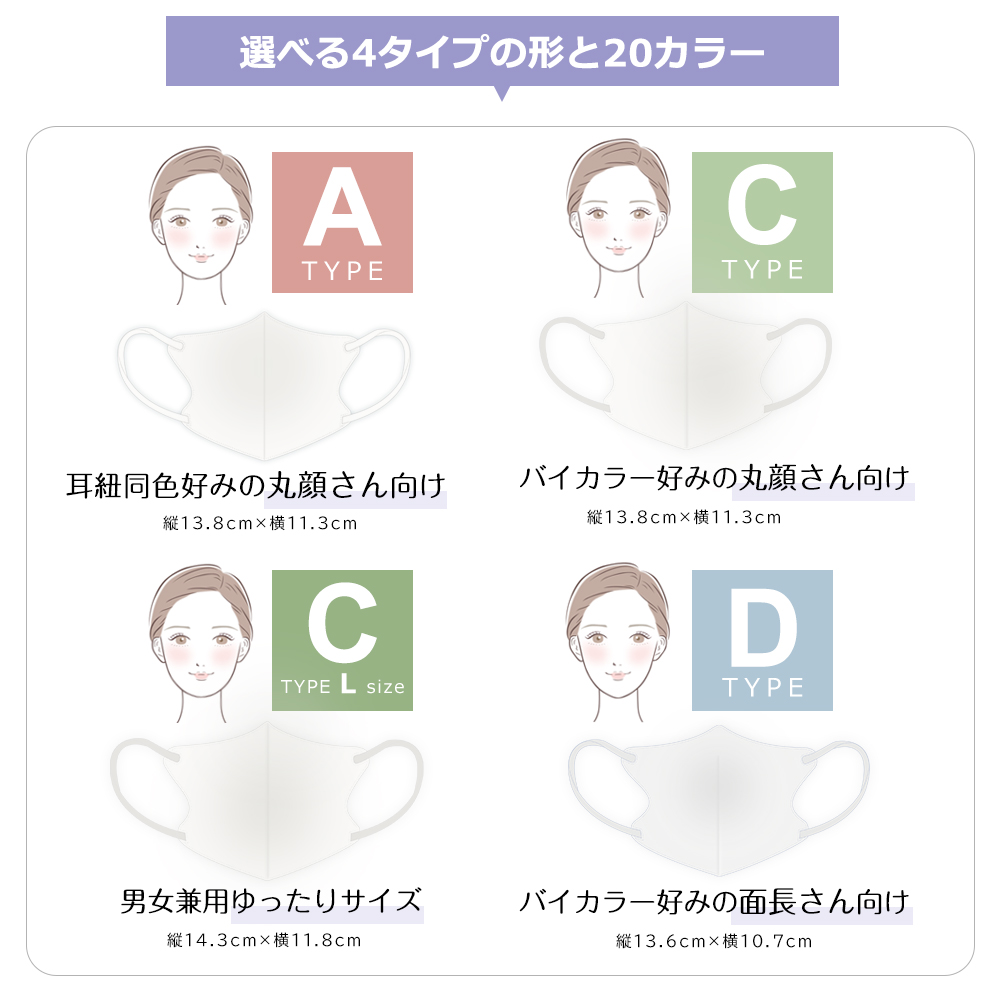 本日限りSALE【クーポンで最安1点98円】10/1 23:59迄 マスク 不織布 立体 3Dマスク 立体マスク 不織布マスク バイカラーマスク 血色マスク 小顔マスク マスク カラーマスク くちばし マスク 冷感マスク 99% 20枚 10枚*2 オシャレ cicibella シシベラ 花粉 マスク