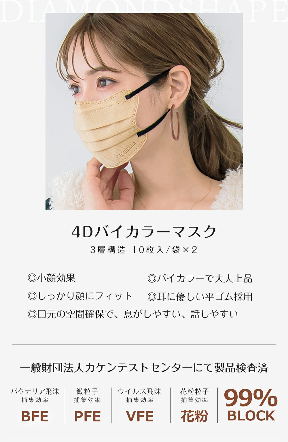 Chabi♡小顔マスク 高評価【最安値挑戦】マスク 不織布 立体 4Dマスク 立体マスク 不織布