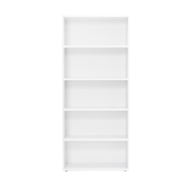 プラス Garage 木製 収納庫 KK2 ストレージ 本棚 本体 5段 幅79.7 奥行39.5 高さ185.4cm 白 KK2-8018L 435900