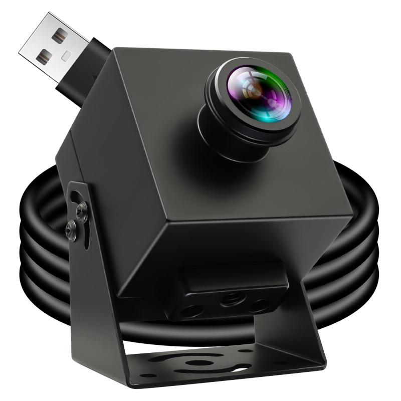 ELP 48MP USBカメラ 8KウルトラHD USBカメラ 200度広角魚眼レンズ付き ウェブカメラ コンピュータ用 ライトバーンカメラ レーザー彫刻機 プラグアンドプレイ ドキュメントスキャン 顔認識用