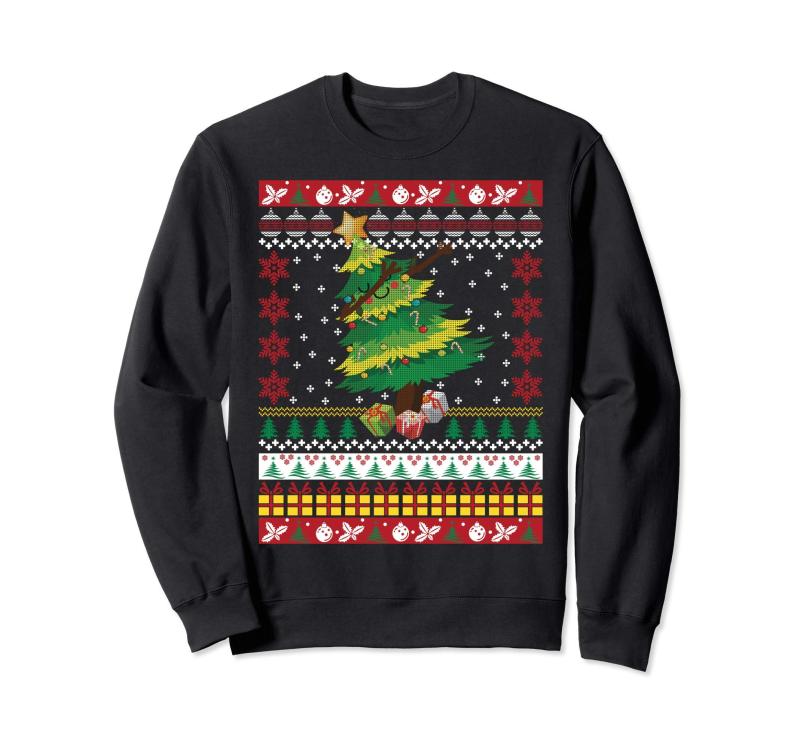 醜いクリスマスプレゼント面白いダビングクリスマスツリー トレーナー