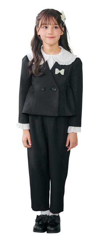 [アリサナ] はいり込む式 小学生 お嬢さん 背広 赤ちゃん服 フォーマル ティナ (上衣 + トップ + ズボン下 の3点書き割り)