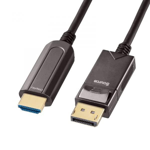 サンワサプライ DisplayPort-HDMI取り替えっこグラスファイバー有線テレビ(10m) KC-DPHDFB100 黒いこと
