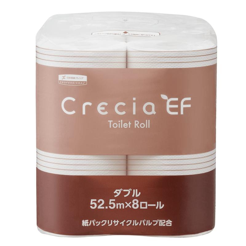 クレシア クレシアEF室内用便器渦状文 52.5m ダブル 8渦状文×8容器に並べる入 20841
