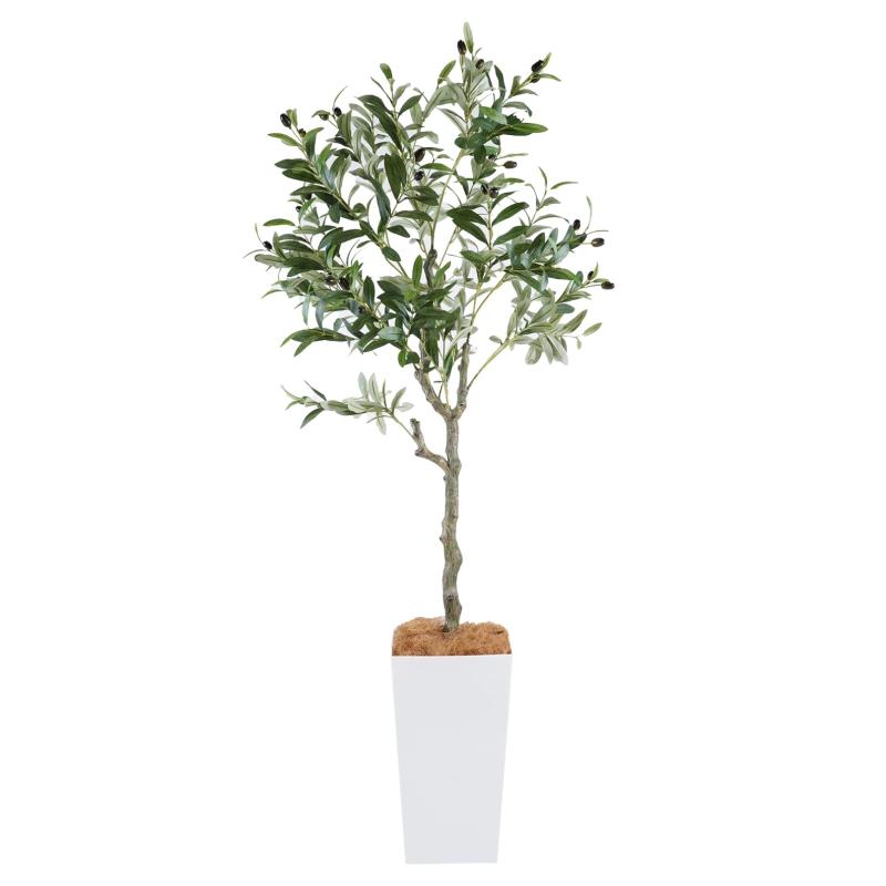 ボタニカルライフプラス(Botanical life+) 造花 オリーブ 光触媒 フェイクグリーン Kシリーズ 170cm 鉢付き