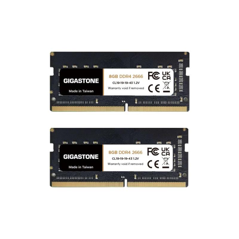 【記憶装置 万覚え帳マイコン専用 DDR4】 GIGASTONE 8GBx2枚 (16GB Kit) DDR4 2666MHz (2400MHz または 2133MHz) パソコン4-21300 (パソコン4-19200/17000) CL19 1.2V SODIM