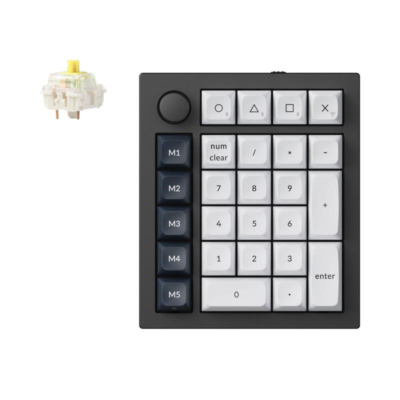 Keychron Q0 Max QMKカスタム・テンキー、2.4 GHz/Bluetooth 5.1/有線接続、RGBライト、ホットスワップ対応Gateron Jupiterメカニカルスイッチ/フルアルミニウム/Mac Windows Linux対応