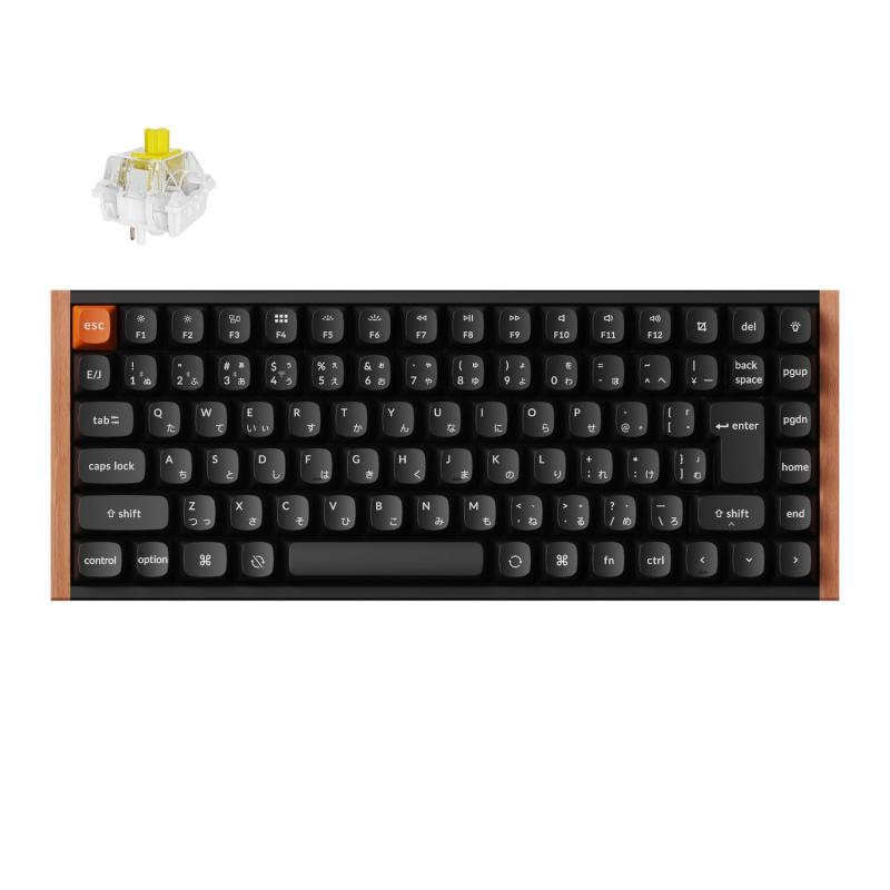 Keychron K2 Max 特別～版 75%レイアウト QMKカスタムメカニカルキーボード 無線電話2.4GHz/Bluetooth/有線相応う 白木＋軽銀一こま Keychron Super 軸 Mac/Windows/Li