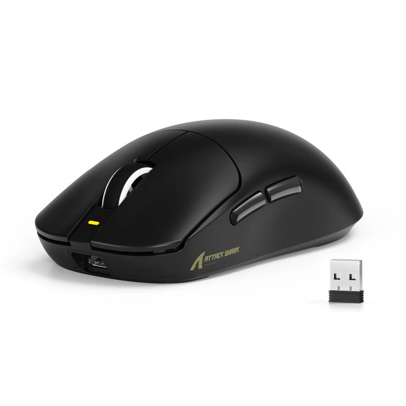 ATTACK SHARK X8SE ゲーミングマウス 3モード接続 2.4G Bluetooth USB-C有線 BK52820チップ PAW3311センサー 超軽59g 高精度 高感度 低遅延 最大25000DPI 調整可能 8000万スイッチ寿命 4