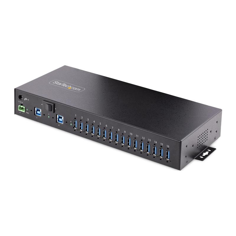 StarTech.com USB 3.0こしき／16界面（16x USB-A）／実業用金属元素筐体／最大限度120W分かち合う／ESD保護すること／パソコン2台切換／DIN・壁面・仕合わせマウント／実業用・御勤め用／Type-A 取りひろげる 増設 USB マルチポート スプリッタ