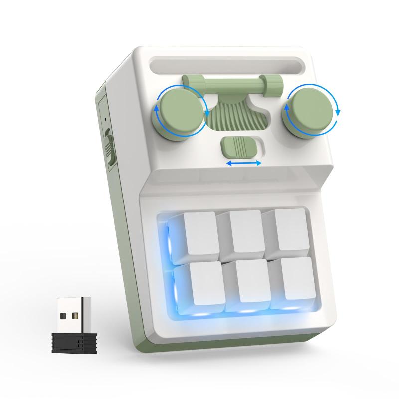 SIKAI CASE 片手キーボード プログラマブルキーボード 3キー/4キー/5キー/6キー/9キー/12キーBluetooth接続/USB有線接続 レイヤー機能付き ノブ付きメカニカルキーボード 9キー 左手ゲーミングキー