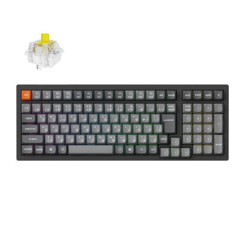 Keychron K4 Max QMK 無線電話 カスタム・力学的鍵盤 、2.4GHz・Bluetooth無線電話・有線相応う/QMK放送番組能力のある/RGBともし火/Super取り替えっこ/熱っぽいつけ替える相応う/Mac Windows リナックス相応う