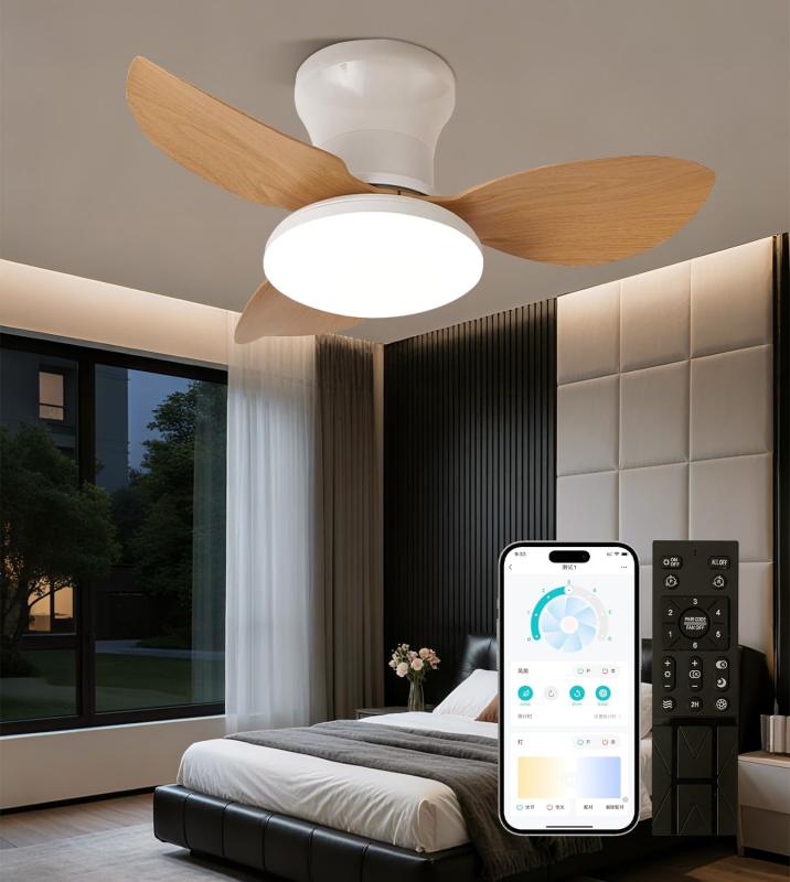 XINGMU LED シーリングファンライト 屋内用上昇限度扇風機 差しわたし65コマーシャル 最大限度3900LM 3枚鳥毛 調光調色 風量 6上がり段合わせる 静音 空気の状態回転運動 点火装置物の具 APP遠さ取りまわし 精神的な統合飾り気の無い 遠隔操作付き添い人 肌理調 自然的 黒