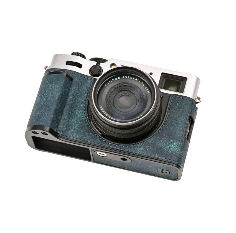 CLC handmade 相応う fuji X100VI/fuji X100VI 専用 写真機入れもの 写真機押しかぶせる 写真機御徒面子 本革 頭層牛皮本体+金属元素軍事基地一皿+手持ち部分