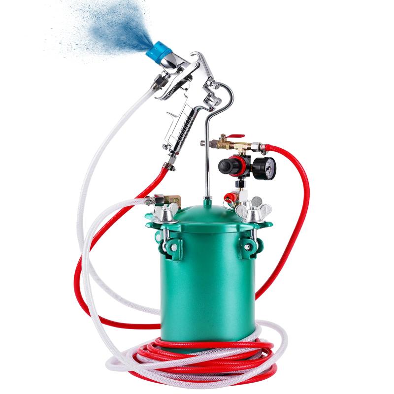 BAOSHISHAN 加圧式 エアースプレーガンペンキ塗り用 圧送貯蔵タンク 吹きつける鵞鳥 電気容量5L 6穴差しわたし2.0-4.0粍