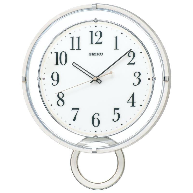 セイコークロック(Seiko Clock) 柱時計 電磁波 アナログ 飾りつけ振子 白 PH205W SEIKO